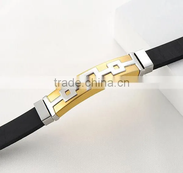 New Style Cheap Bracelet Silicone Bracelet With Magnetic Stainless Clasp photo-4