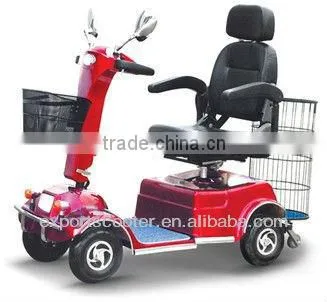 Four wheel electric mobility scooter for the disabled