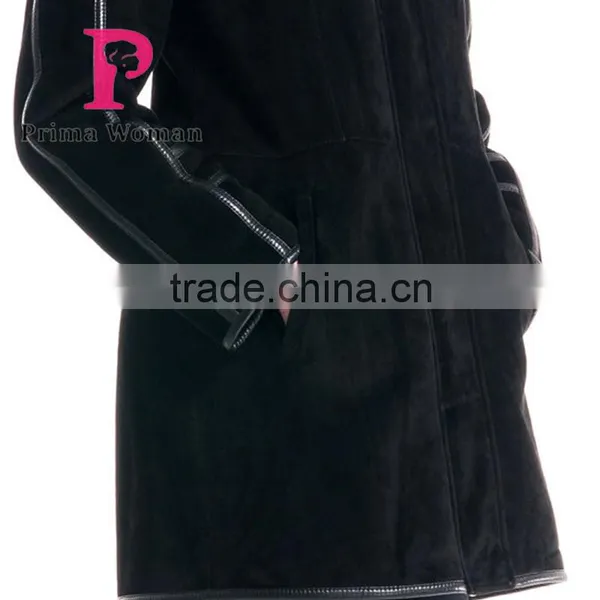 2015 Winter Women Medium Length Slim Fit Coat With Hat Overcoat photo-5