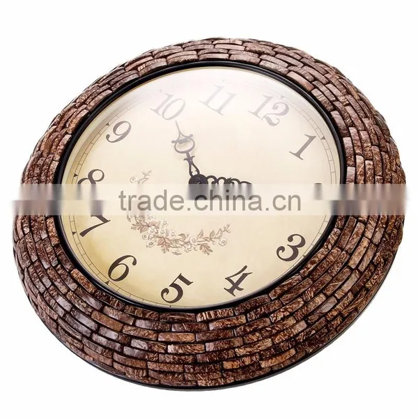 46cm Home Decor Mosaic Coconnut Shell Big Size Wall Mounted Clock photo-4