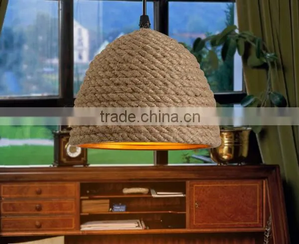 Household and Restaurant Pendant Light With Hemp Rope