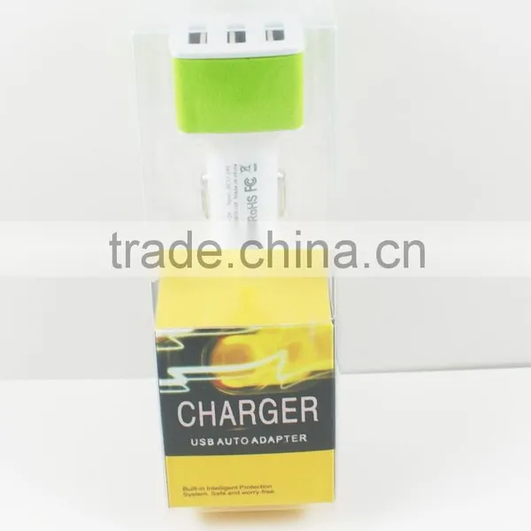 Universal Triple USB Car Charger Adapter Power Adapter Fast Charging for IPhone photo-3
