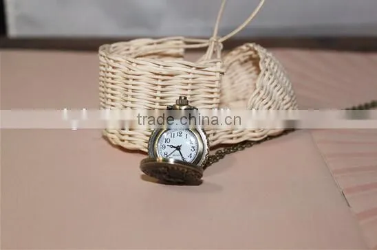 Deer Watch Necklace Old Simple Round Antique Bronze Round Pocket Watch Necklace Pendant Deer Watch Necklace photo-3