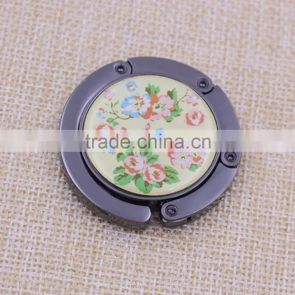 Foldable Metal Purse Hanger/round Purse Hook With Logo Wholesale photo-5