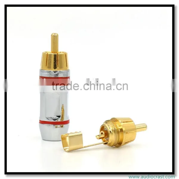 OEM Brass Connector 24K Gold Speaker Plug Audiophile Plug Solder photo-3