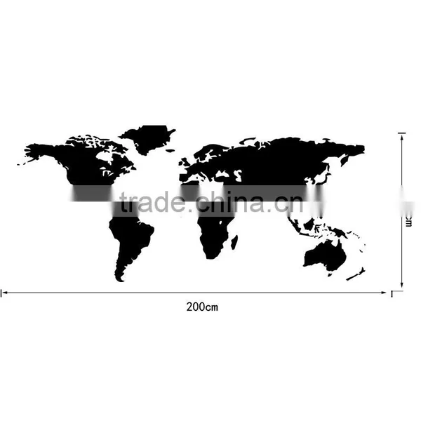 New Design World Map Wall Sticker,5d Home Decor Pvc Wall Sticker,black Pvc 3d Wall Sticker photo-4