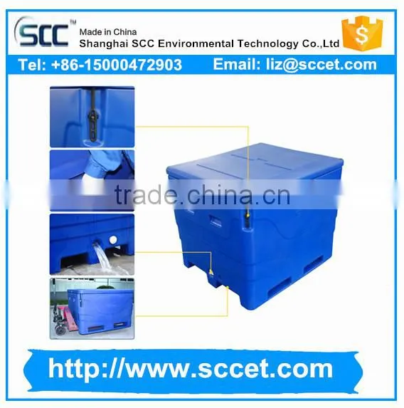 1000liter Rotomolded Plastic Fish Insulation Box, SCC Fish Container for Sale photo-3