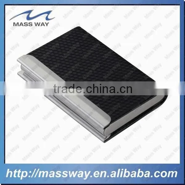 Customized High Quality Luxury Fashion Metal Leather Name Card Holder photo-4