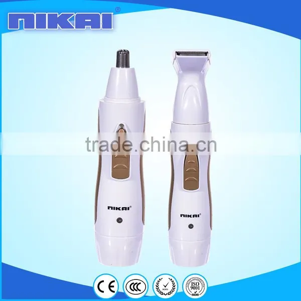 Portable 2 in 1 Manual Electric Nose Hair Trimmer NK-2030