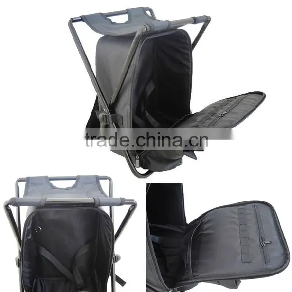 High Quality Fashion Oxford Black Camping Hiking Backpack Fishing Folding Chair Cooler Bag HWY009 photo-4