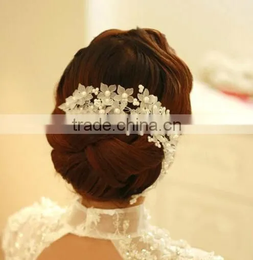 Flower Bridal Crystal Formal Wedding Headdress Headwear Hair Accessories photo-3
