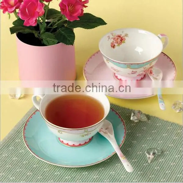 Wholesale Best Quality Bone China Tea Coffee Cup and Saucer