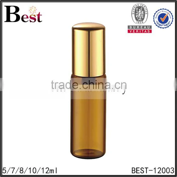 8ml Amber Essential Oil Glass Bottles, 304 Metel Rolloer photo-4
