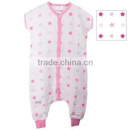 Wholesale100% Cotton Muslin Baby Sleeing Bag Anti-kicking Bag Spring and Summer photo-2