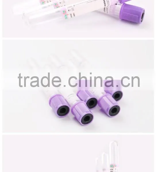OEM Acceptable Custom Lavender Cap EDTA Blood Collection Tubes photo-2