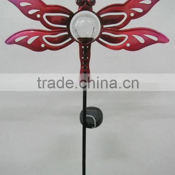 Metal Painted Dragonfly Solar Stake Light