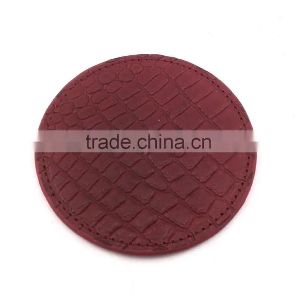 Round Leather Coaster Wholesale photo-3