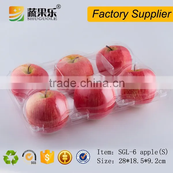 6 Cells Plastic Fruit Packaging Apple Containers photo-3
