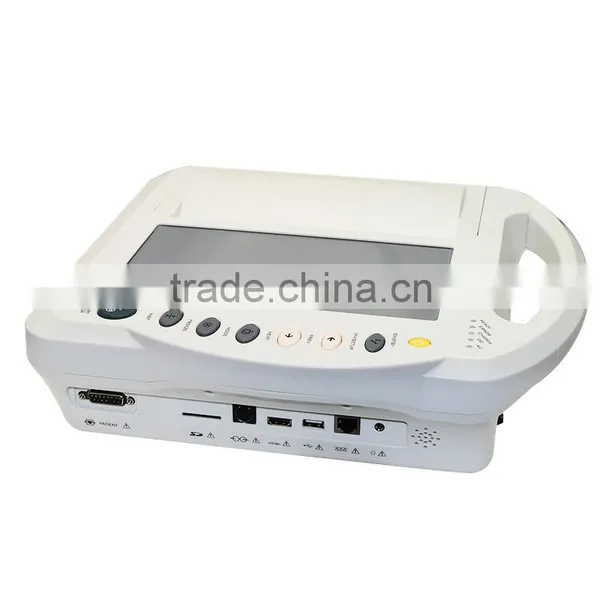 Standard 10 Leads Patient Cable Digital 12 Channel Electrocardiograph ECG Machine EKG-1212A Touch Screen photo-2