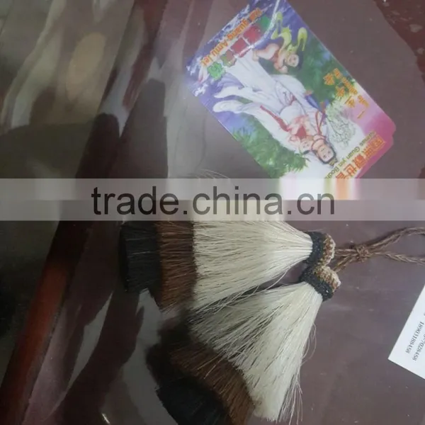 Perfect Colorful Attractive Horse Hair Tassel Made by Hand Woven Horsehair Buckle With Natural Color photo-6