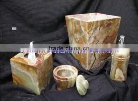 Luxury Colorful Free Sample for Natural ONYX BATHROOM ACCESSORIES COLLECTION photo-3