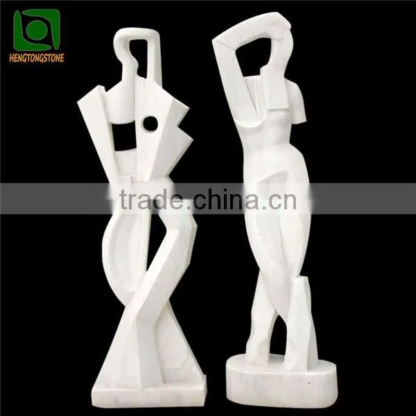 White Marble Stone Abstract Statue Carving photo-3