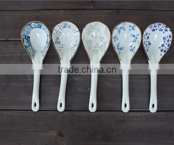 High Quality SP-1537 Haonai Factory Directly Big Ceramic Soup Spoon photo-6