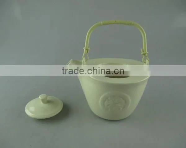Cream Ceramic Tea Pot With Cheap Price in Stocked photo-2