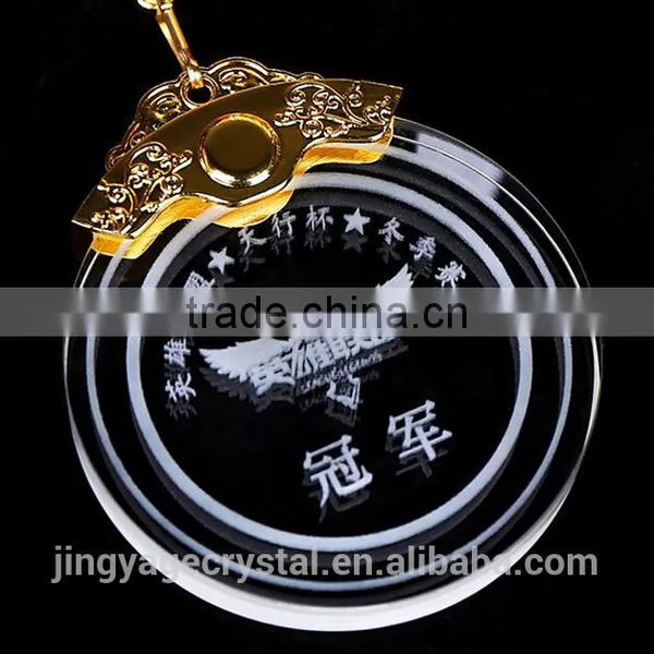 Jingyage Carved Novelty Crystal Gold Medals Clear Crystal Medal photo-3