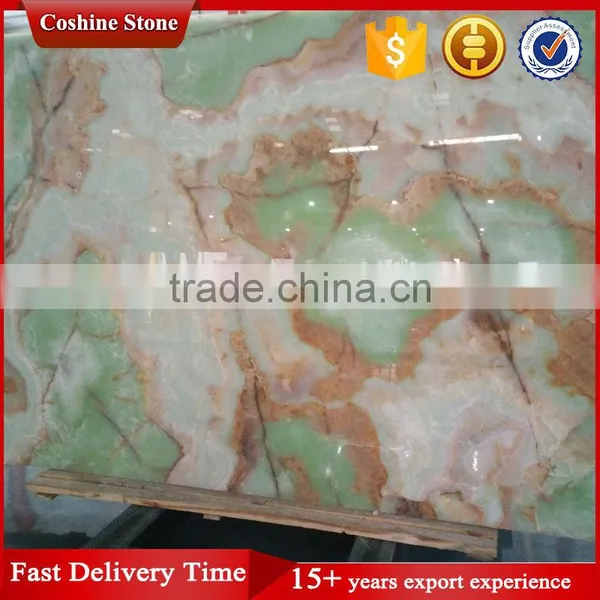 Interior Decoration Backlit Slab Green Onyx Stone Price photo-4