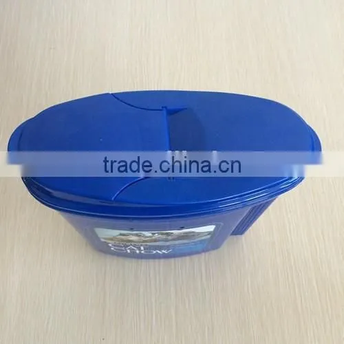 Plastic Cat Dog Pet Food Storage Bucket Food Container With Flip Lid photo-4