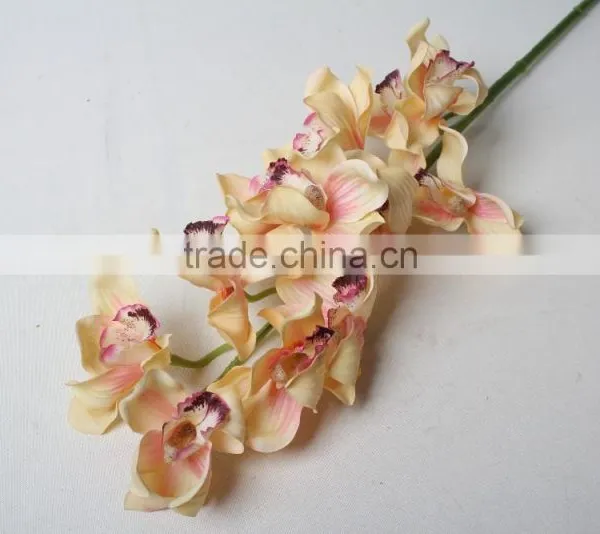Real Touch Decorative Artificial Cymbidium Orchid Flower for Landscaping Decoration photo-4