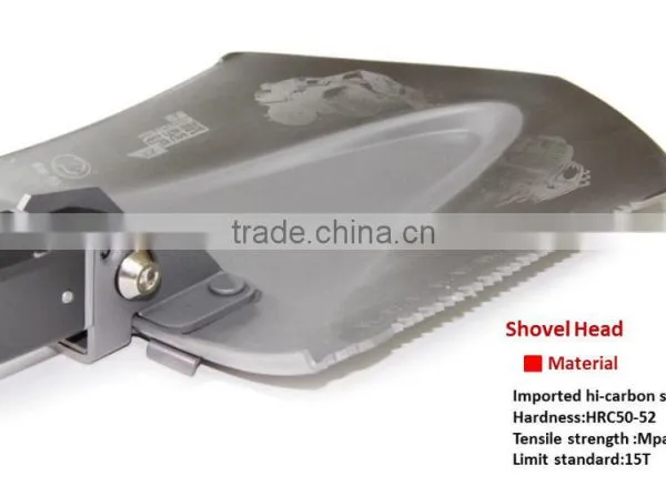 Automobile Safety Escape Tool Kit Multifunction Shovel With Hammer Knife Torch Axe Hoe photo-2