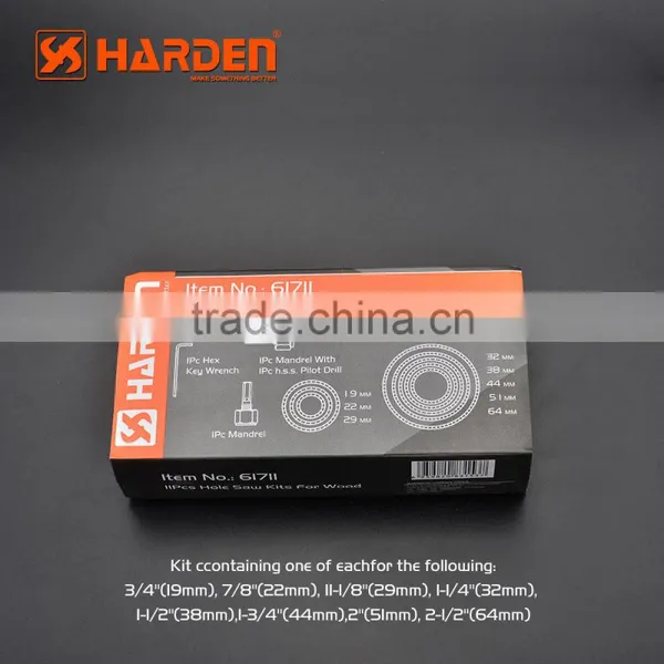 High Carbon Steel Professional 11PCS Hole Saw Set For Wood photo-3