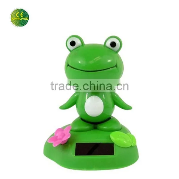 Dongguan 2015 Hot Sale Flashing Green Frog Solar Toy , Solar Powered Toy For Office Desk Home Decoration photo-3