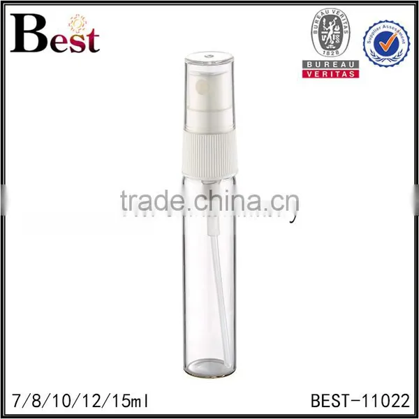 10ml 12ml 15ml Perfume Spray Bottle Clear Empty Perfume Spray Bottle White Pump Perfume Bottle Glass Spray photo-2
