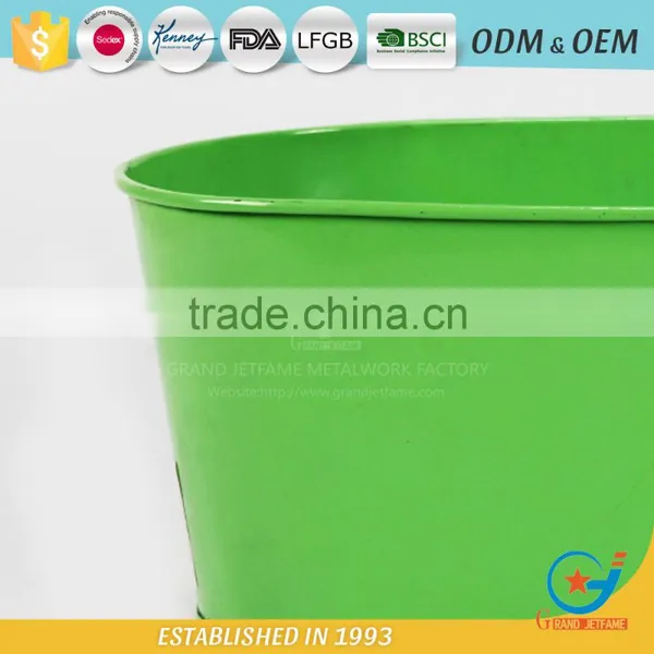 Garden Metal Powder Coated Zinc Flower Bucket Flowers in Galvanized Buckets photo-6