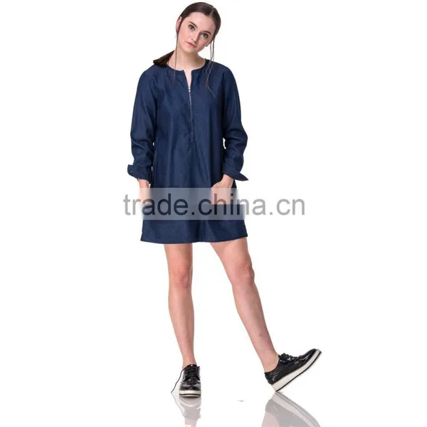 Guangzhou Domin Factory New Design Fashion Ladies Denim Dress photo-5