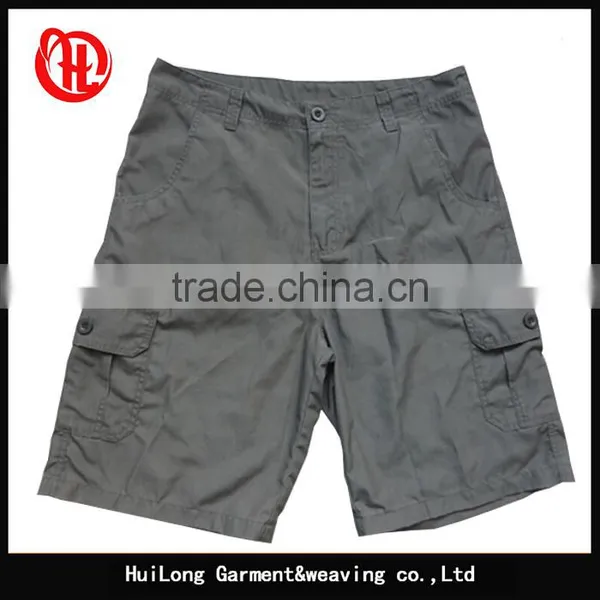 6 Pocket TC Canvas Mens Wholesale Plain Cargo Shorts Bermuda Shorts photo-5