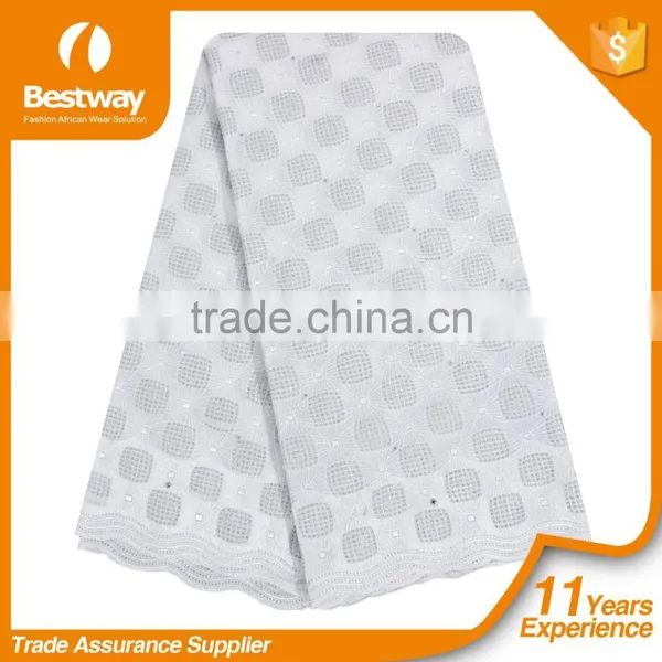 Cheap Price Hign Quality Square Style Cotton Swiss Voile Lace With Stones for Clothes SL0408 photo-6