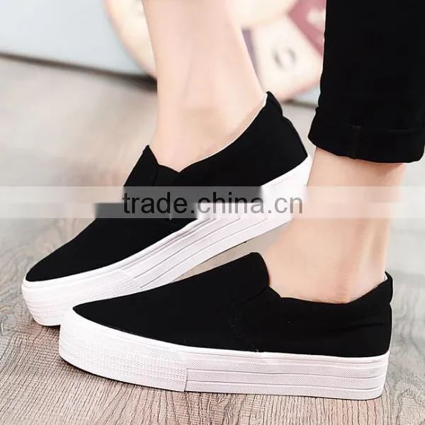 Zm35607a Wholesale Casual Canvas Shoes Beautiful Girls Slip on Shoes photo-3