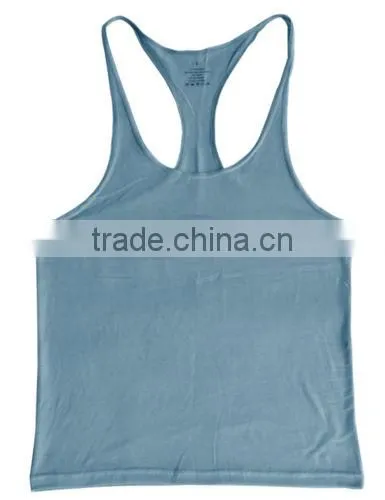 Cotton And Spandex Mens Blank Gym Tank Top photo-4