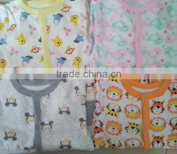 New Model Long Sleeve Organic Cotton Baby Rompers Wholesale Baby Clothes