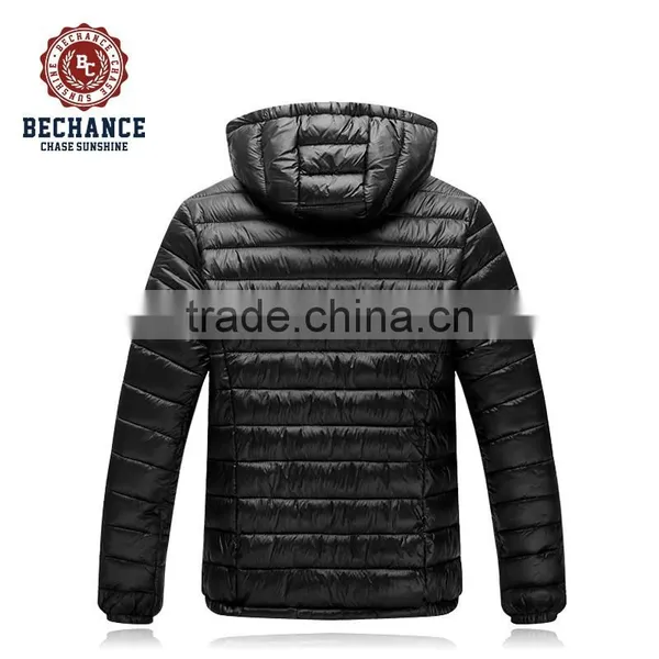 H1043 Mens Black Ultralight Down Jacket Winter Warm Coat Wholesale photo-2