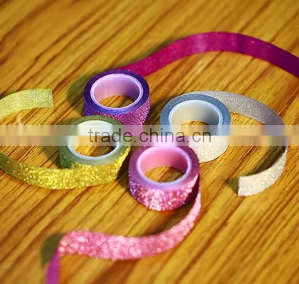Multicolor Paper Tape Customizable Glitter Paper Tape Different Size Decorative Tape photo-2