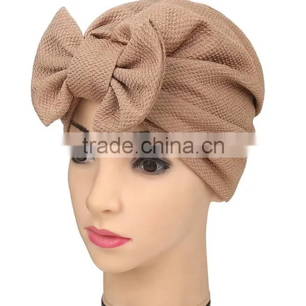 2017 Spring and Summer Europe and the United States Trade India Headscarf Hat Head Cap Bowknot Pineapple Flower Muslim Cap photo-3