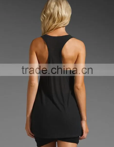 Slub Classic Racer Back Tank Tops Ladies Wholesale photo-3
