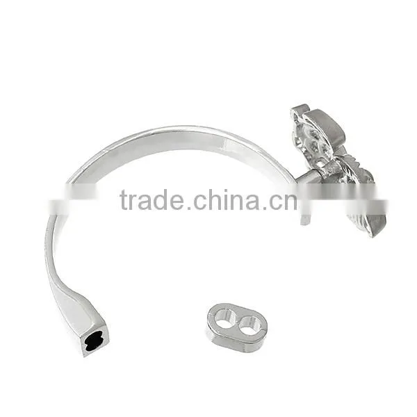 Half Bracelet Bangle Bar With Slider Hook Clasps Owl Halloween Silver Tone 5.9cm X3.2cm 11mm X7mm photo-3