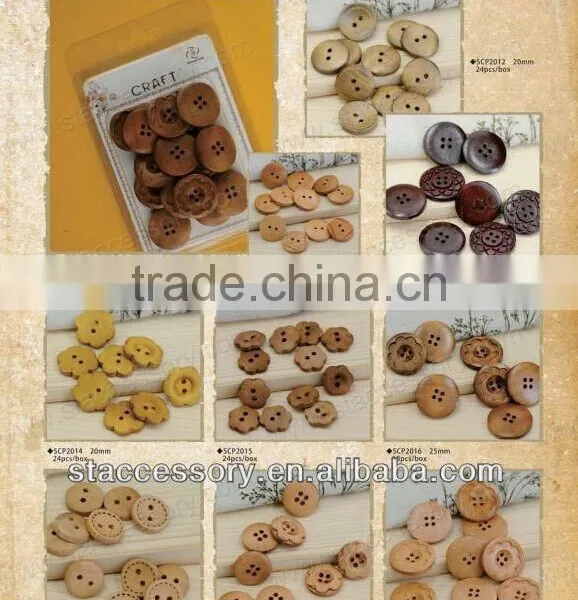 Over 300 Patterns Fashion High Quality Garment Button/ Wooden Button Hotsale photo-3
