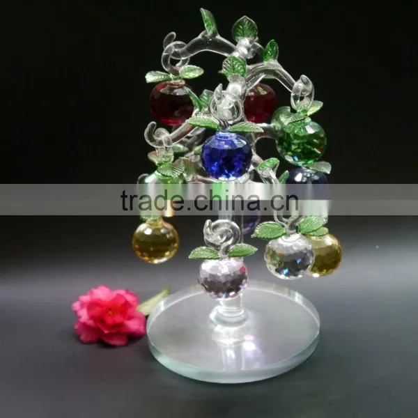 Unique Crystal Apple Tree Have 10 Pcs Applefor Wedding Gift and Home Decoration photo-6